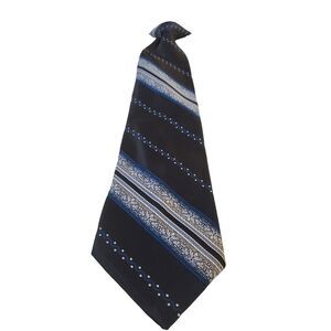 Vintage JCPenny The Men's Shop Blue‎ Striped Abstract Tie Necktie